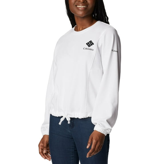 Women's Trek Seasonal Fleece Sweatshirt White/Black Cs XL