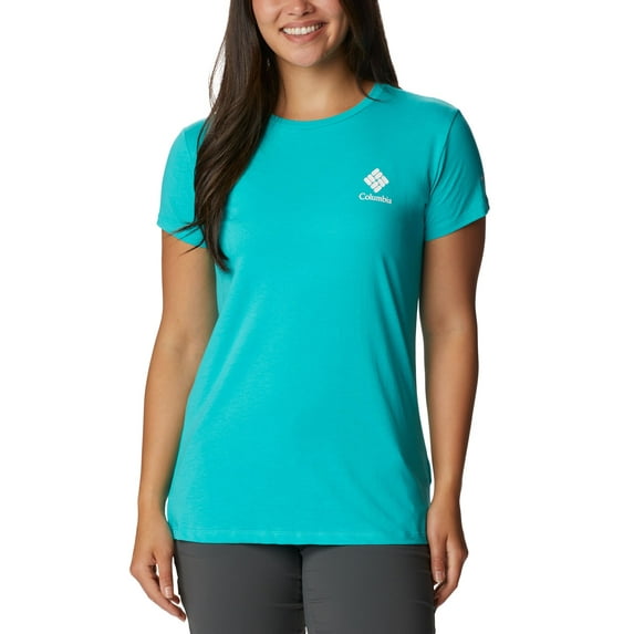 Women's Trek Short Sleeve Graphic T-Shirt Bright Aqua/Cascade L