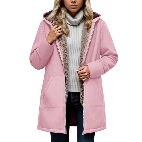 Women's Trench Coat for Everyday Wear with Long Sleeves and Velvet Elegant Warm Transition Outerwear Suitable for Work and Holidays Autumn Winter Jacket Women's Bomber Jacket Casual Coat
