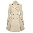 thumbnail image 1 of Women's Trench Coat Notch Lapel Double Thick A Line Coats Jacket With Pockets(S 2XL) Cute Jackets for Women Fall Women Olive Jacket Jackets for Women Fashion Casual Womens Casual Long Sleeve Cardigan, 1 of 3