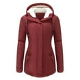 thumbnail image 1 of Women's Trench Overcoat with Detachable Hood and for Cold Weather and Stylish Everyday Outerwear Comfort, 1 of 2