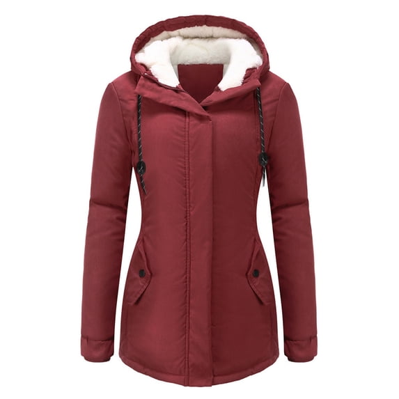 Women's Trench Overcoat with Detachable Hood and for Cold Weather and Stylish Everyday Outerwear Comfort