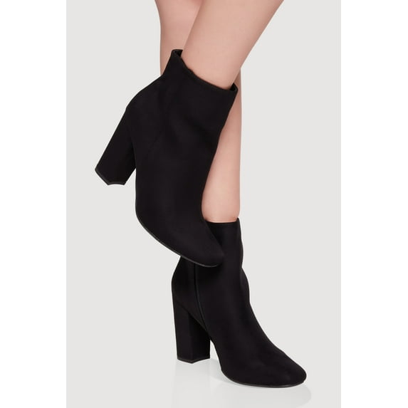 Women's Trendy Almond Toe Block Heel Booties