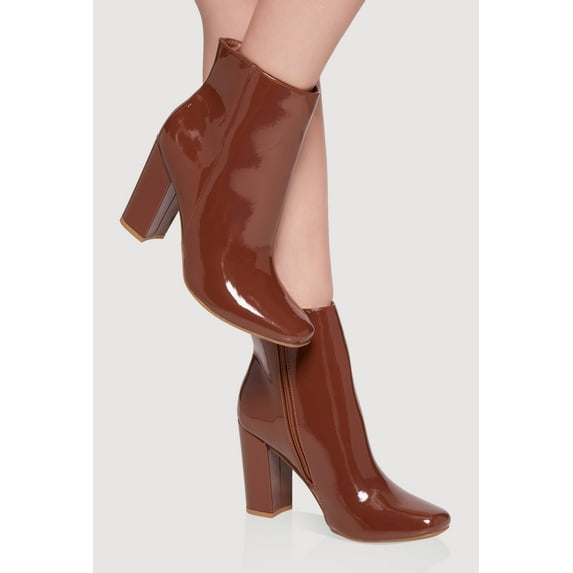 Women's Trendy Almond Toe Block Heel Booties