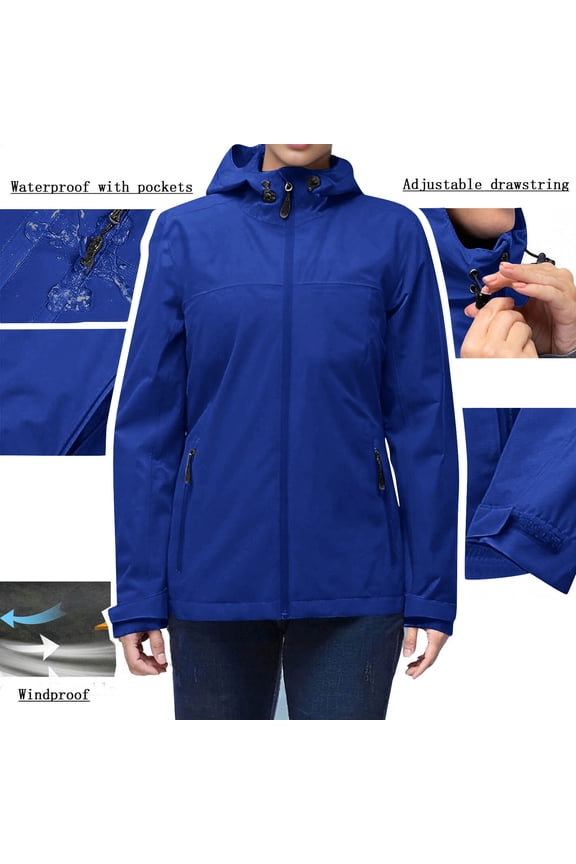 Women's Trendy Cropped Jacket Rainproof Hooded Packable Windbreaker Autumn Fashion​​