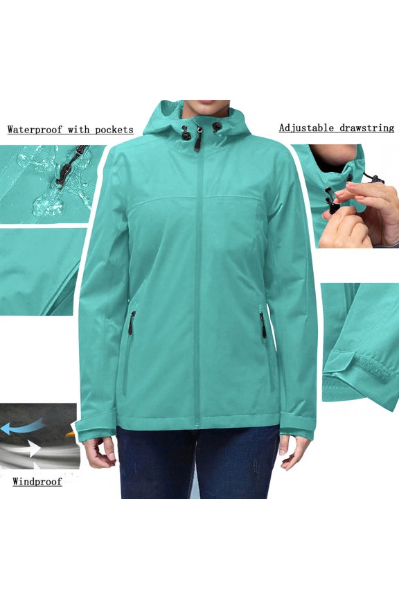 Women's Trendy Cropped Jacket Rainproof Hooded Packable Windbreaker Autumn Fashion​​