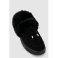 thumbnail image 1 of Women's Trendy Faux Fur Lined Faux Suede Platform Moccasin Slippers, 1 of 3