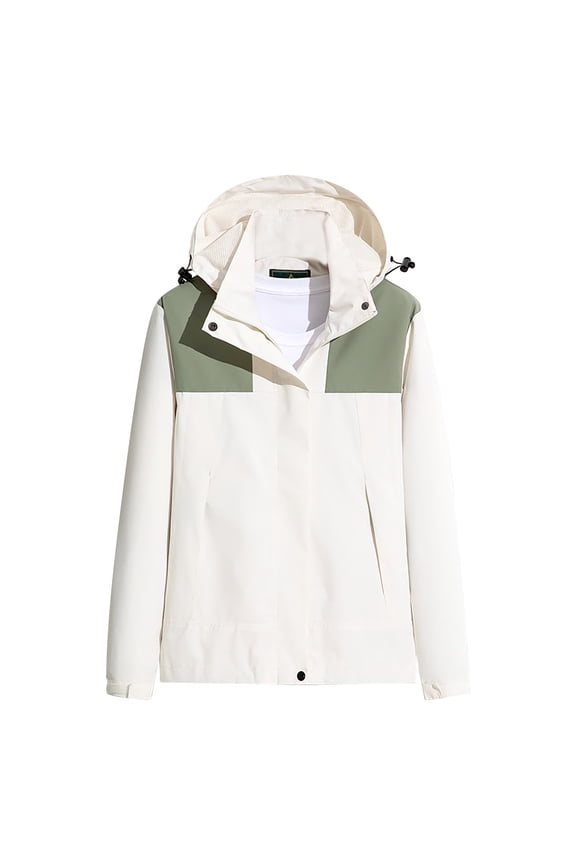 Women's Trendy Lightweight Jacket Outdoor Mountaineering Hooded Windproof Charge Coat