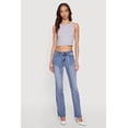 thumbnail image 1 of Women's Trendy Mid Rise Whiskered Bootcut Jeans, 1 of 4
