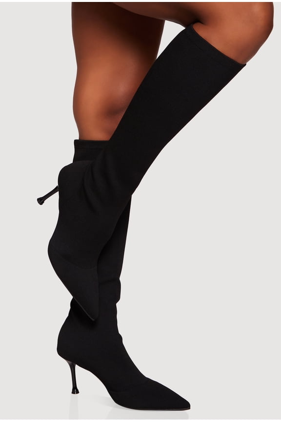 Women's Trendy Pointed Toe Stretch Sock Boots