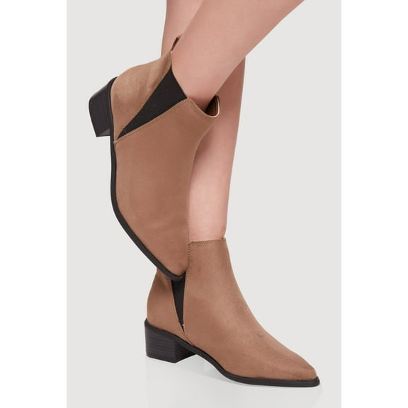 Women's Trendy Pointy Toe Block Heel Chelsea Boots