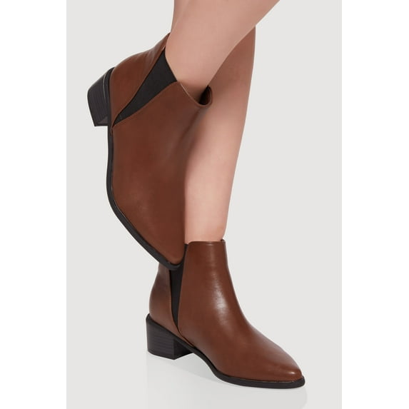 Women's Trendy Pointy Toe Block Heel Chelsea Boots