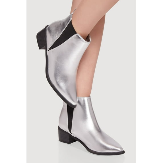 Women's Trendy Pointy Toe Block Heel Chelsea Boots
