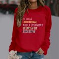 thumbnail image 1 of Women's Trendy Pullover Hoodie Letter Print Round Neck Top For Fall & Winter Crop Top with Hood Large Top Clothes Older Women Crop Top Sweatshirt for Women Suits Women Junior Tops Large Light Winged, 1 of 3