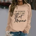 thumbnail image 1 of Women's Trendy Pullover Hoodie Letter Print Round Neck Top For Fall & Winter Distressed Hoodies Hoodies Men Festive Sweatshirts Women Hoodie Sweatshirt Baggy Long Sleeve Comfortable Sweat Shirts Knit, 1 of 3