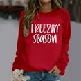 thumbnail image 1 of Women's Trendy Pullover Hoodie Letter Print Round Neck Top For Fall & Winter Winged Tops Women Juniors Pants Suit Ladies Track Jacket Boating Sweatshirt Women Color Jacket Decorative Sweatshirt Floral, 1 of 3