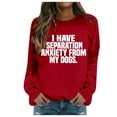thumbnail image 1 of Women's Trendy Pullover Hoodie Letter Print Round Neck Top For Fall & Winter, 1 of 2