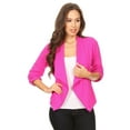 thumbnail image 1 of Women's Trendy Style 3/4 Sleeves Solid Open Jacket, 1 of 4