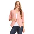 thumbnail image 1 of Women's Trendy Style 3/4 Sleeves Solid Open Jacket, 1 of 4