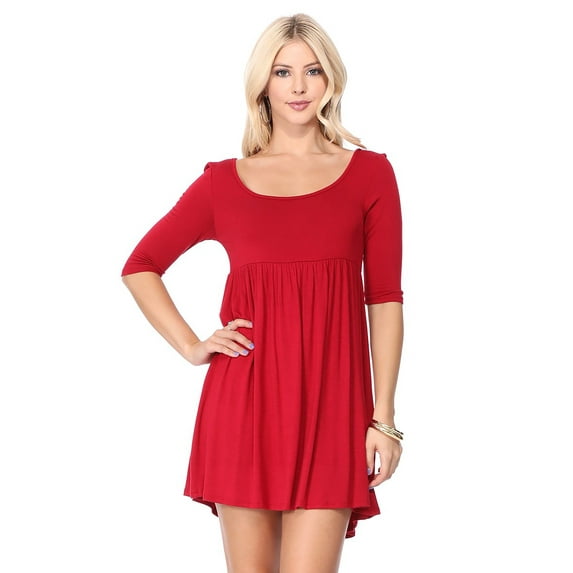 Women's Trendy Style Baby Doll Solid Dress