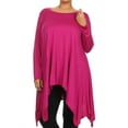 thumbnail image 1 of Women's Trendy Style Plus Size Long Sleeves Solid Tunic Top, 1 of 4