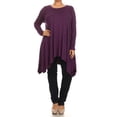 thumbnail image 1 of Women's Trendy Style Plus Size Long Sleeves Solid Tunic Top, 1 of 4