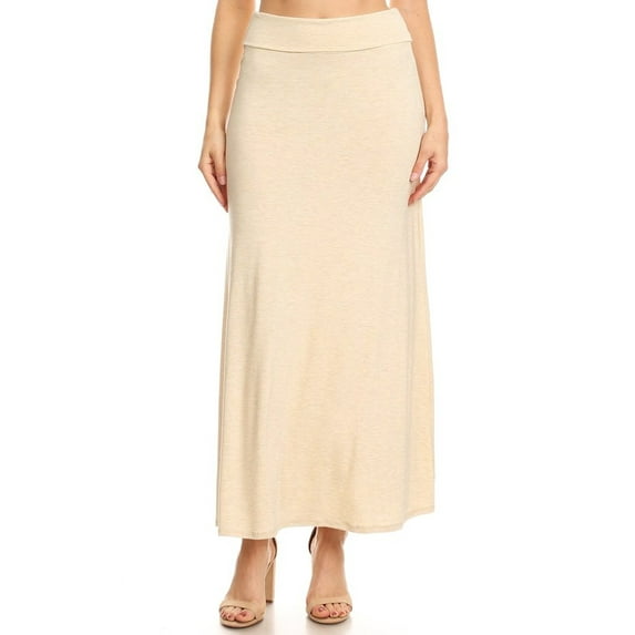 Women's Trendy Style Solid Maxi Long Skirt