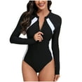 thumbnail image 1 of Women's Trendy Swimsuit One Piece High Leg Bathing Suit Plunge Brazilian Swimwear Athletic Suits Surfing Suit Jumpsuit White,L, 1 of 6