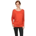 thumbnail image 1 of Women's Trendy style dolman sleeves solid tunic top, 1 of 3