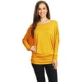 thumbnail image 1 of Women's Trendy style dolman sleeves solid tunic top, 1 of 3