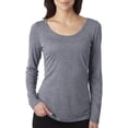 thumbnail image 1 of Women's Tri-Blend Long-Sleeve Scoopneck T-Shirt, 1 of 2