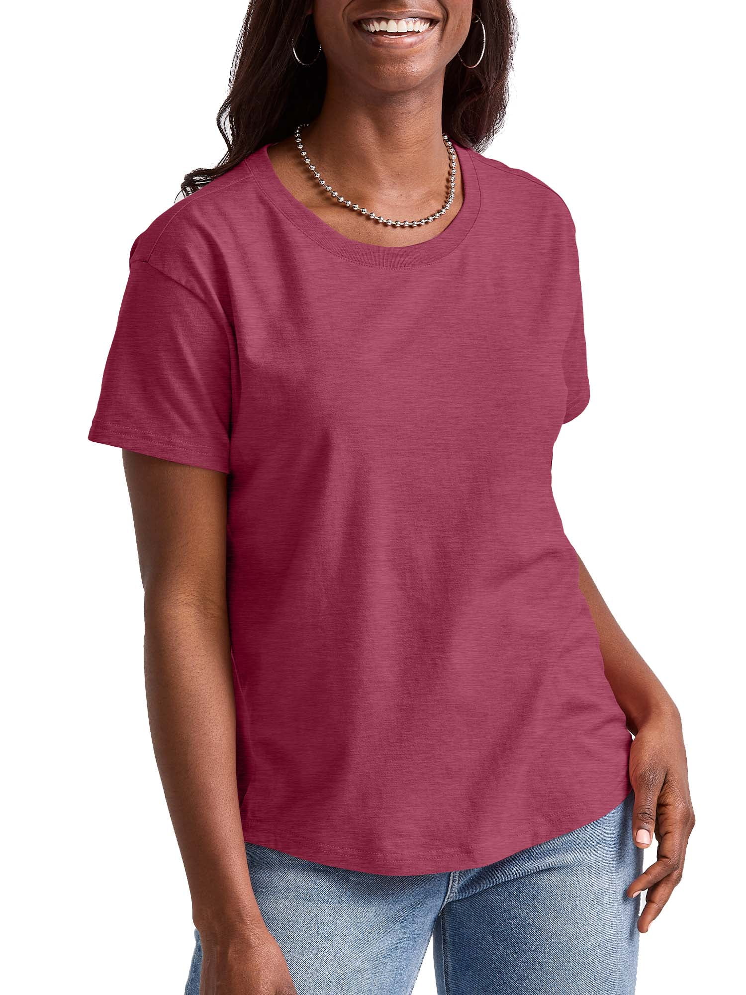 Women’s Tri-Blend Relaxed-Fit T-Shirt with Curved Hem