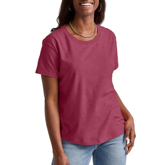 Women’s Tri-Blend Relaxed-Fit T-Shirt with Curved Hem