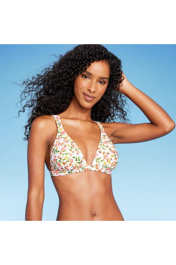 Women's Triangle Bikini Top - Shade & Shore Floral Print XS