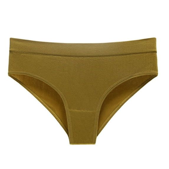 Women's Triangle Breathable Elastic Exercise Seamless Solid Color Thong Underwear