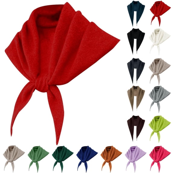 Women's Triangle Shawl, Lightweight Soft Knit Scarf Wrap for Women, Versatile Small Shawl for Spring, Autumn, Daily Casual and Travel Accessory-JN