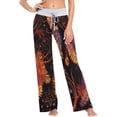 thumbnail image 1 of Women's Tribal Feather Dreamcatcher Heart Pajama Pants, Casual Pajama Bottoms Lounge Pants Wide Leg, 1 of 7