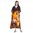 thumbnail image 1 of Women's Tribal Print Plus Size Kaftans Dress Polyester Long Maxi Kimono for Ladies Casual Nightwear Gypsy Caftan Dresses Online, 1 of 2