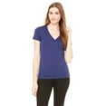 thumbnail image 1 of Women's Triblend Short-Sleeve Deep V-Neck T-Shirt, 1 of 3