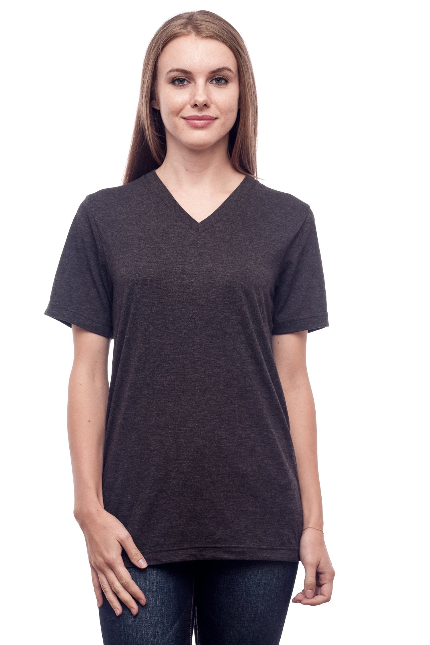 Women's Triblend Short-Sleeve V-Neck T-Shirt