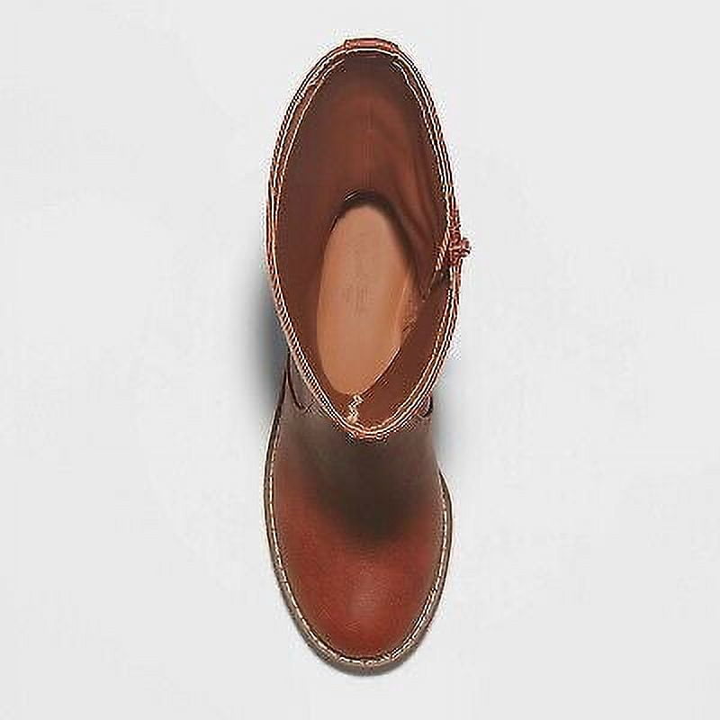 Women's Tricia Tall Dress Boots Universal Thread Cognac 6