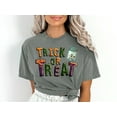 thumbnail image 1 of Women's Trick or Treat Eyeballs Spiderweb Halloween T-Shirt, 1 of 10