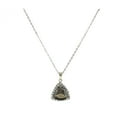 thumbnail image 1 of Women's Trillion Cut Smoky Topaz with Cubic Zirconia Pendant and Necklace Set, 1 of 7