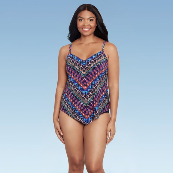 Women's Hank Handkerchief Hem Tankini Swimsuit Top