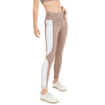 thumbnail image 1 of Women's Triple Color Block Activewear Leggings - AS DISPLAY, L, 1 of 5