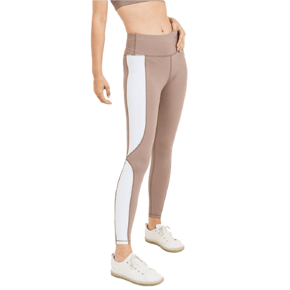 Women's Triple Color Block Activewear Leggings - AS DISPLAY, L