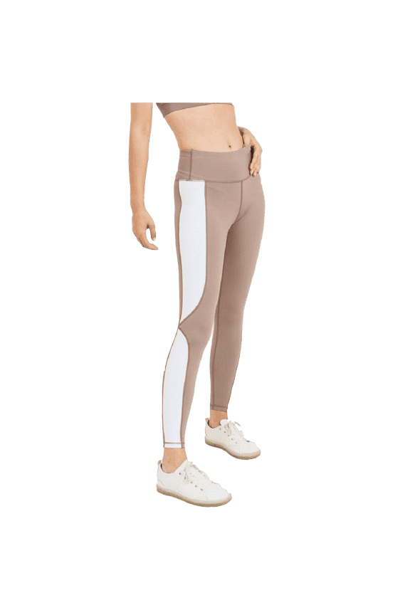 Women's Triple Color Block Activewear Leggings - AS DISPLAY, S