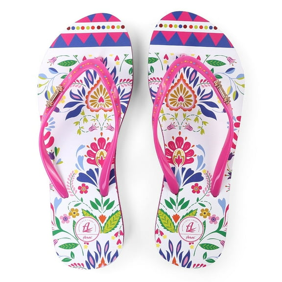 Women’s Tropical Flip Flops, Lightweight Thong Sandals for Beach, Pool, Travel & Everyday Wear
