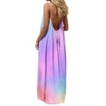 thumbnail image 1 of Women's Tropical Summer Maxi Dress Spaghetti Strap Sleeveless Monstera Leaf Print Loose Fit Flowy Long Dress Casual Beach Vacation Holiday Party Sun Dress, 1 of 9