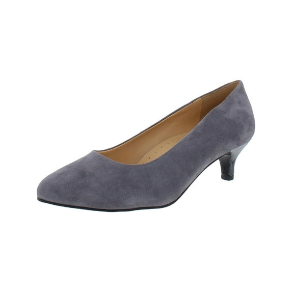 Trotters Womens Kiera Suede Slip On Kitten Heels